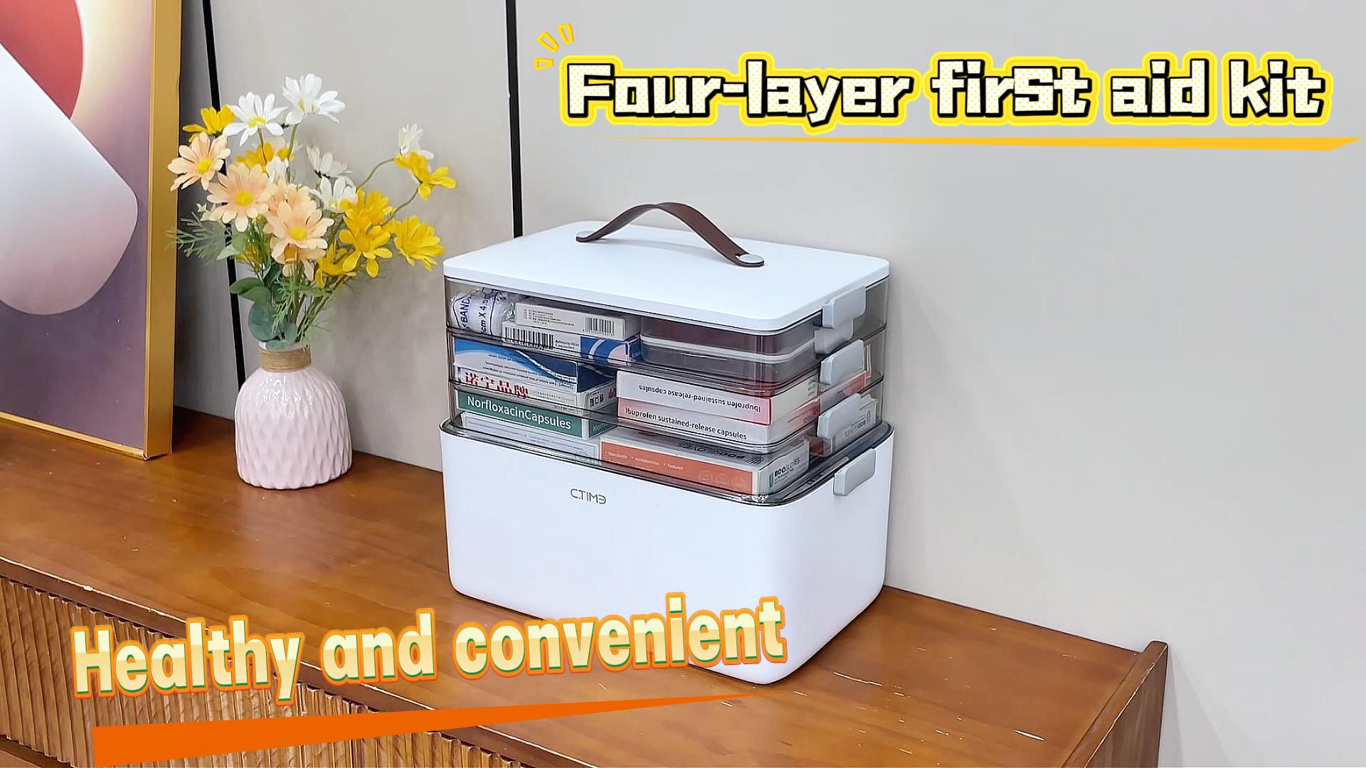 Amazon.com: CTIME 4-Tier XL Medicine Organizer with Leather Handle